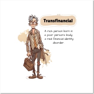 TransFinancial T-Shirt | Funny and Ironic Rich Person Tee Posters and Art